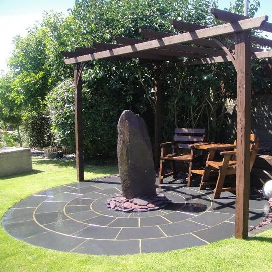 Carbon black limestone circle kit with monolith