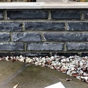 Carbon Black Limestone Walling