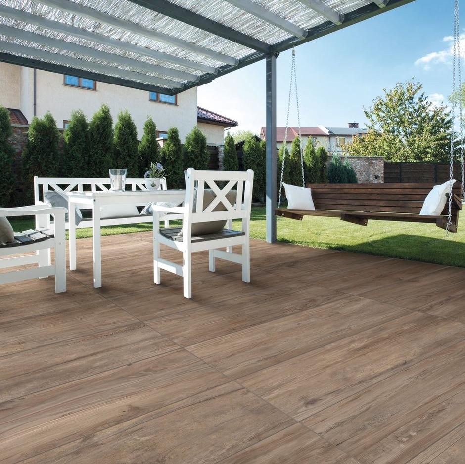 Hard Brown Porcelain Paving