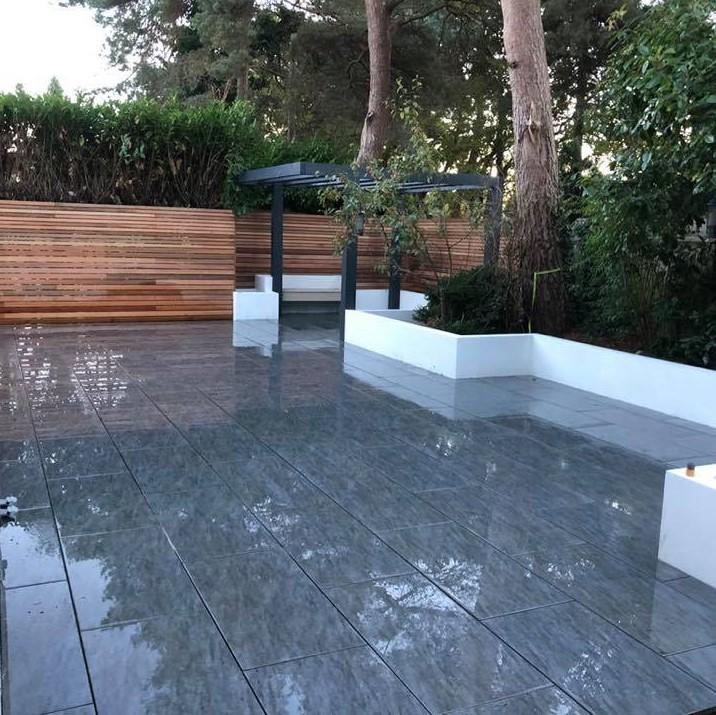 wet Quartz Anthracite Porcelain Paving patio