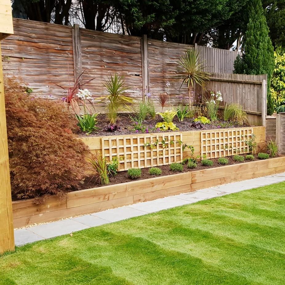 How To Install Timber Sleeper Garden Edging Fasci Garden