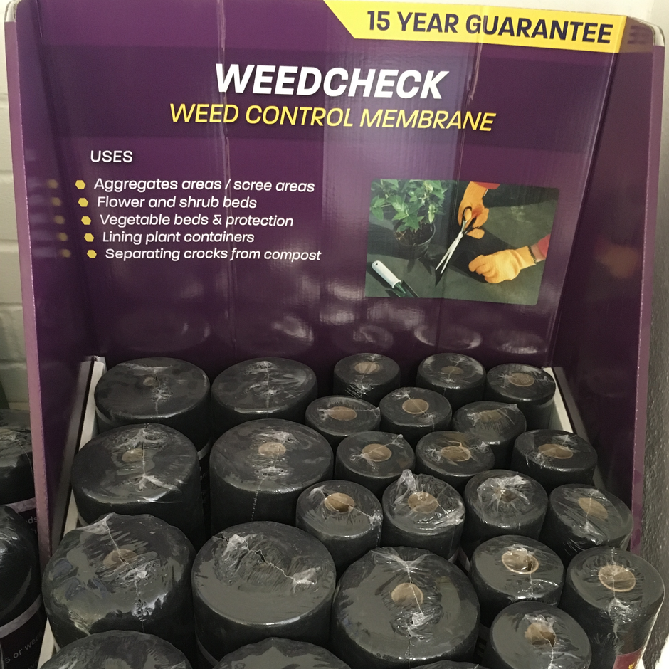 Weedcheck Weed Control Membrane, 14m x 1m; 25m x 2m; 50m x 2m