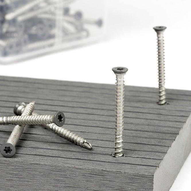 SAiGE Solid Decking Screws, Grey Stone Zone & Landscaping Supplies