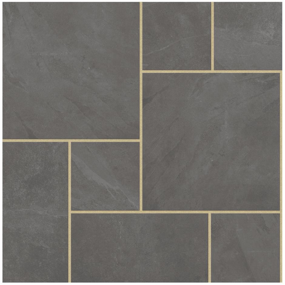 Brett Eden Slate Porcelain Paving, Midnight Shadow