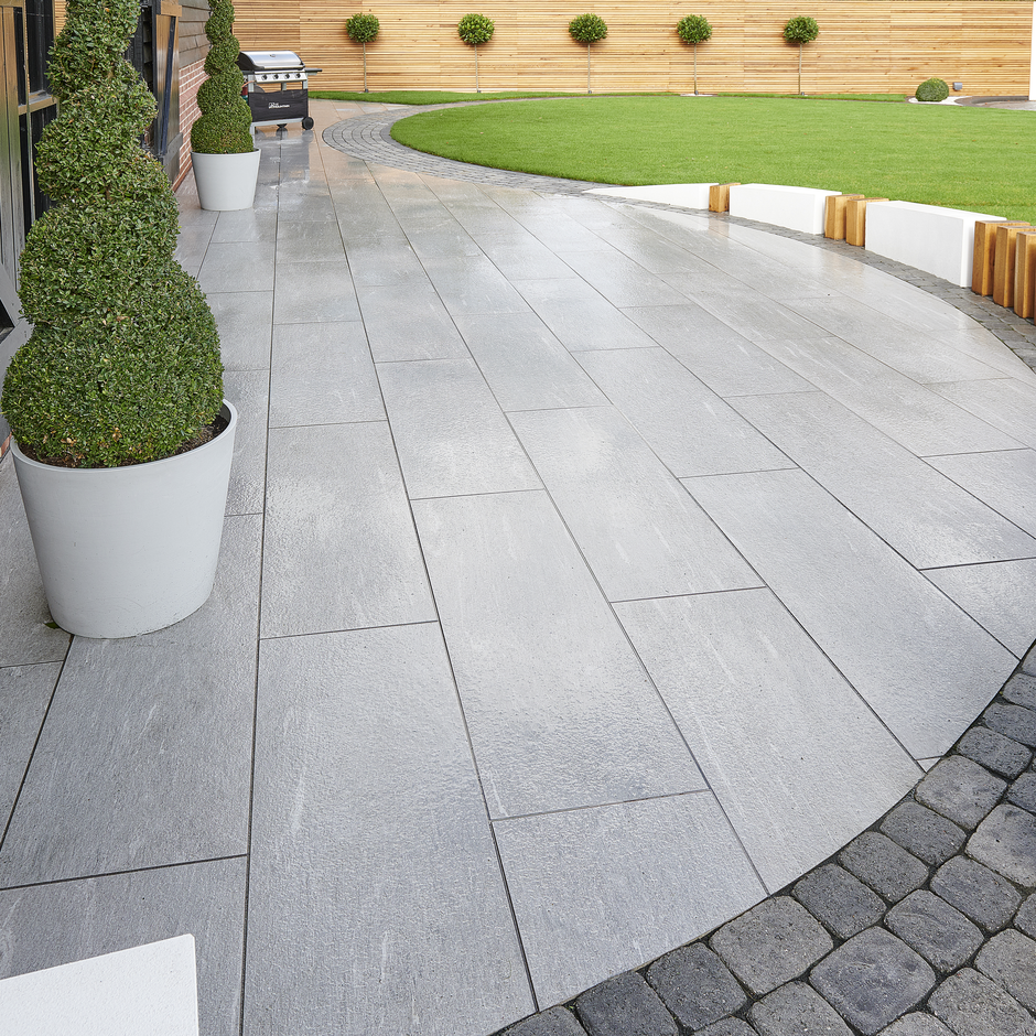Brett Elegante Quartz Porcelain Paving, Greige
