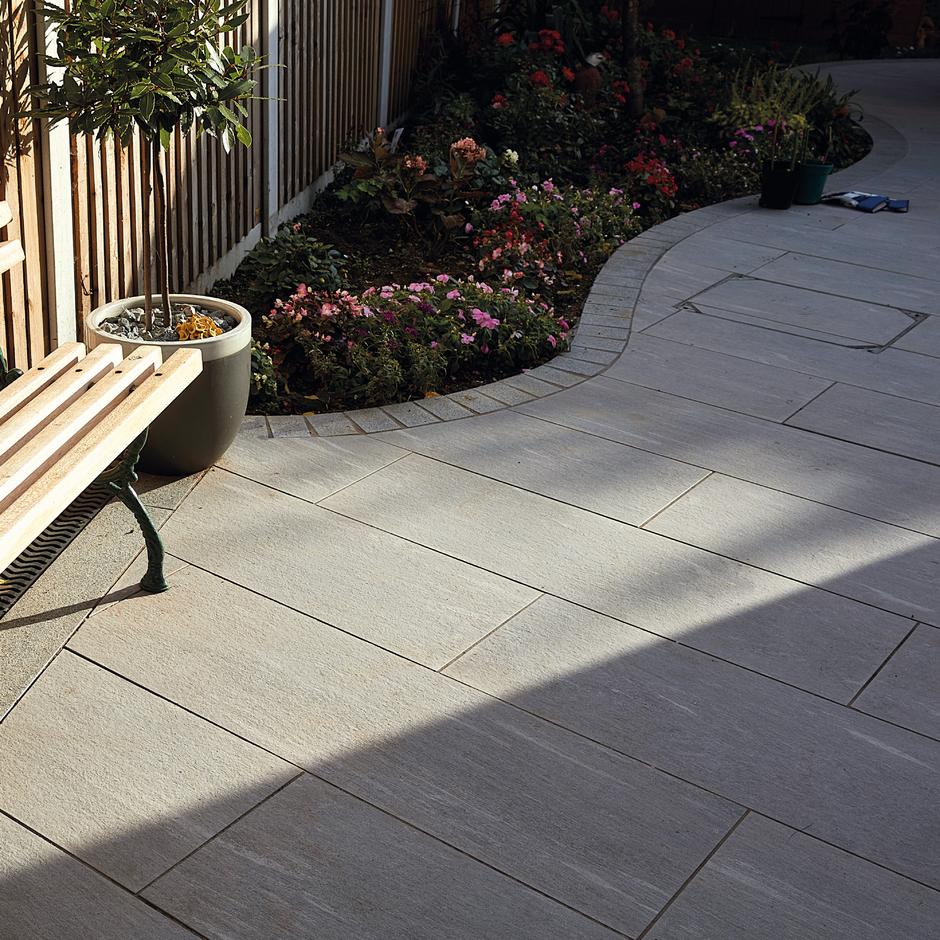 Brett Elegante Quartz Porcelain Paving, Greige