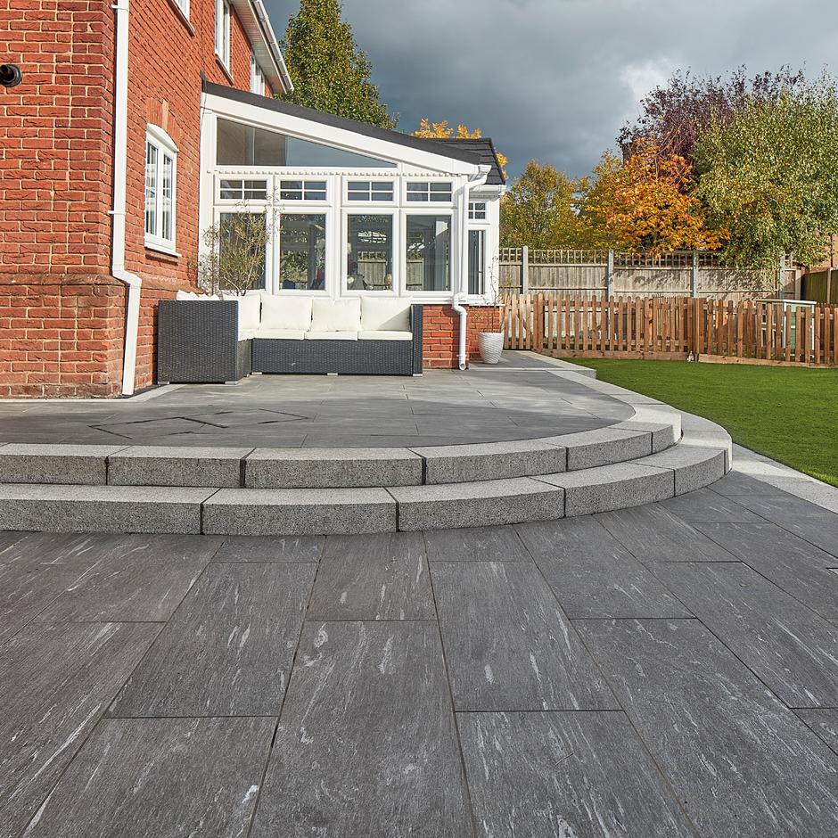 Brett Elegante Quartz Porcelain Paving, Anthracite