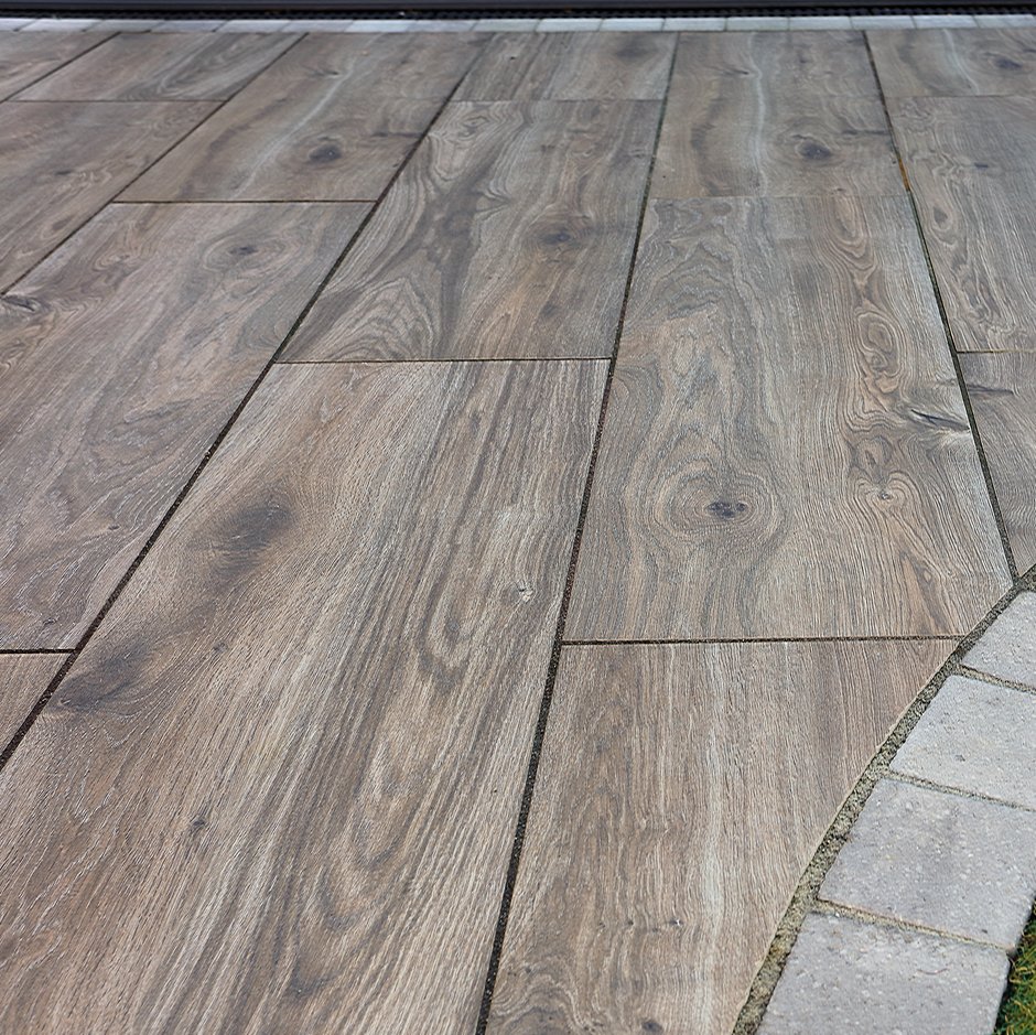 Brett Elegante Timber Porcelain Paving, Vintage Oak