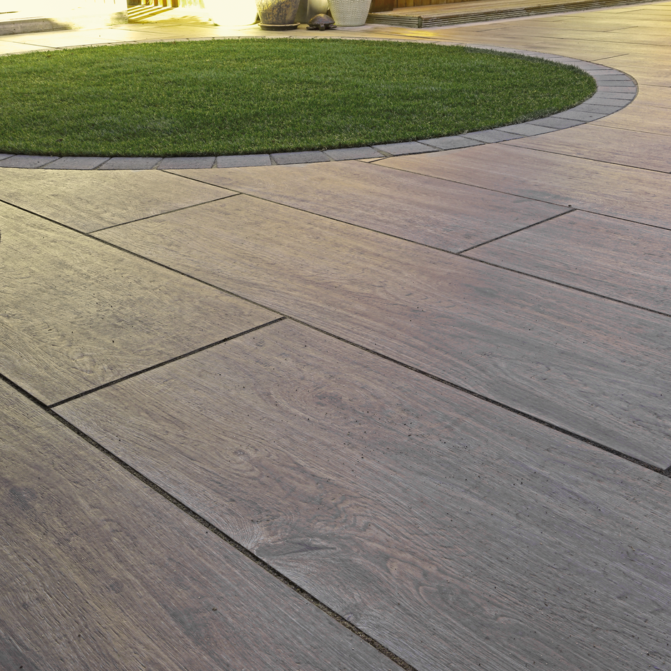 Brett Elegante Timber Porcelain Paving, Vintage Oak