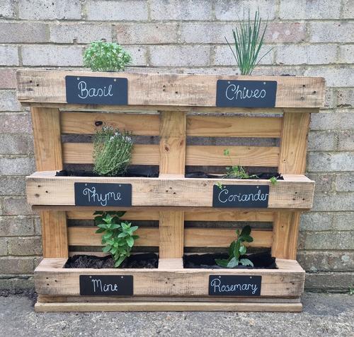 How to Make a Pallet Herb Planter I Stone Zone & Landscaping Centre