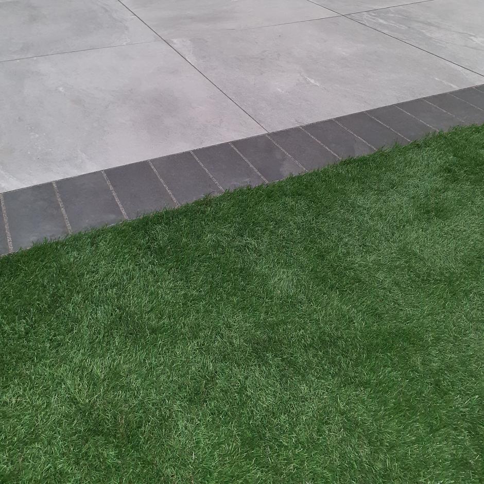 artificial grass with paving