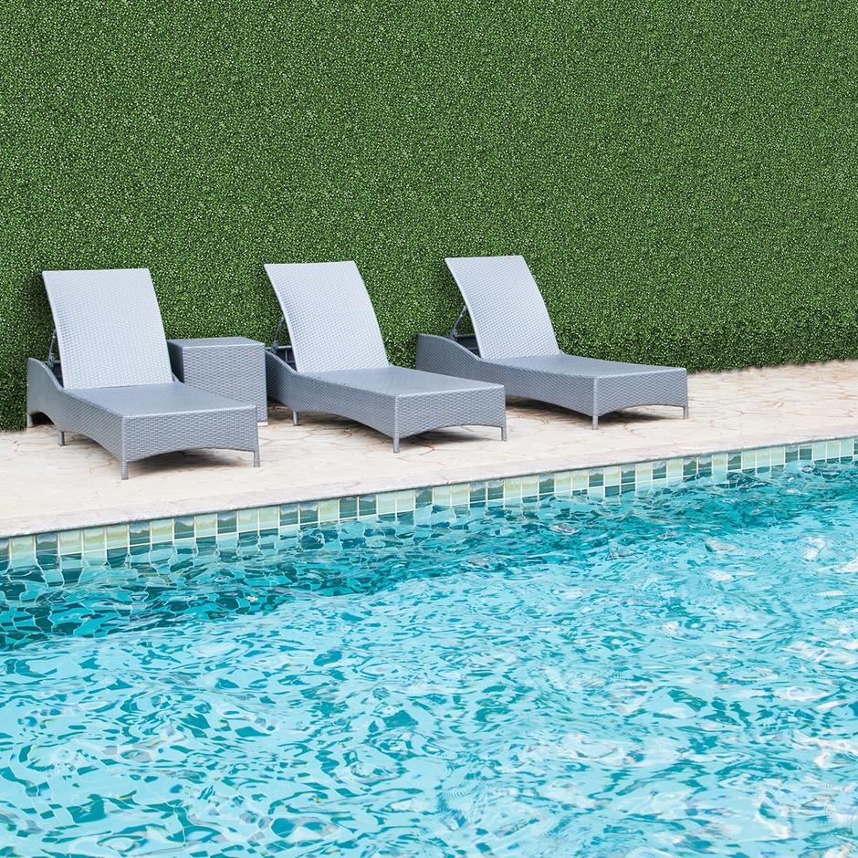 Boxwood Artificial Living Wall  poolside feature wall