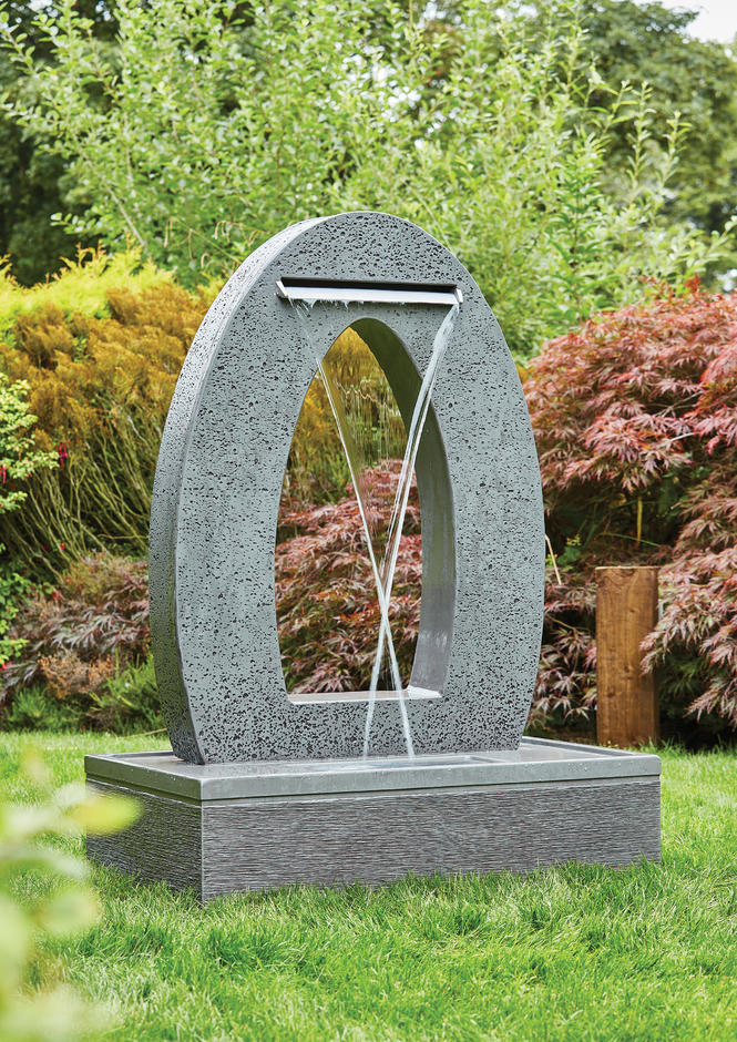 Blade Water Feature in back garden