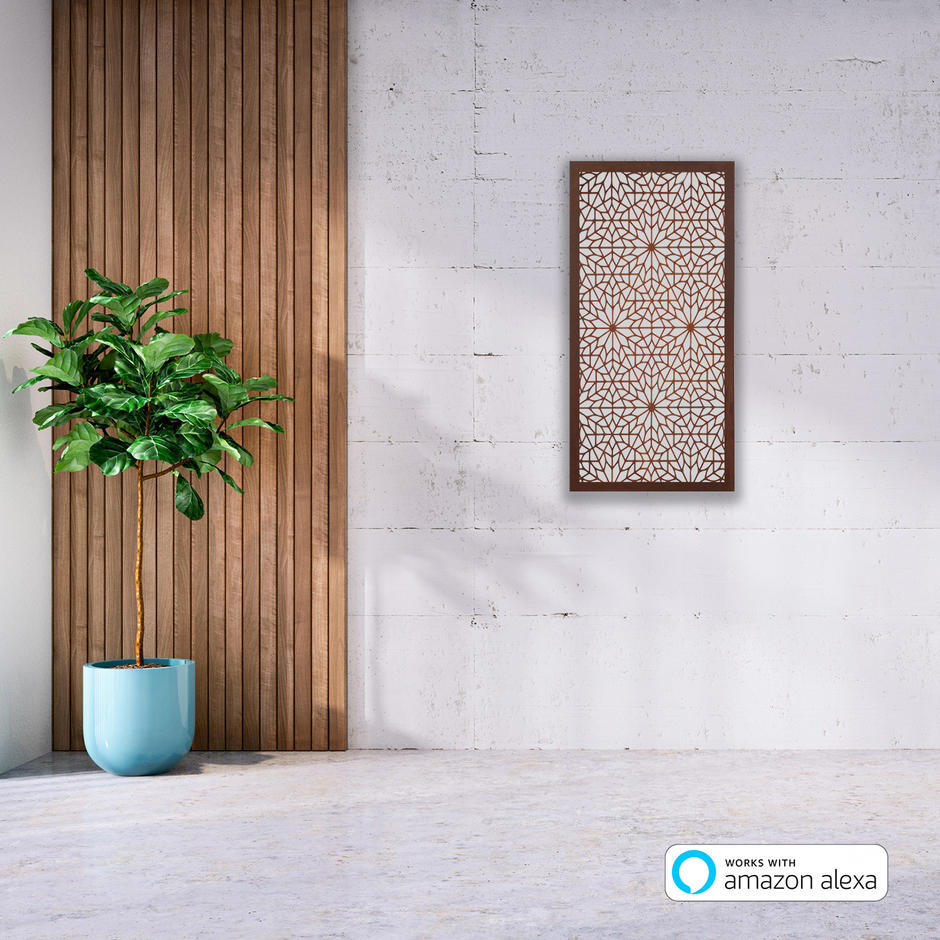 cor-ten core metal screen on wall