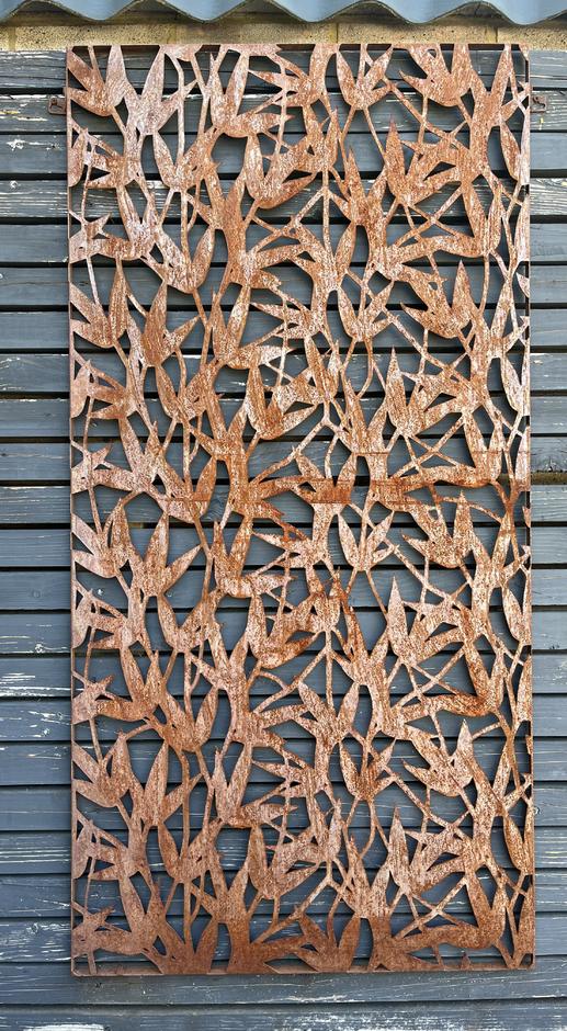 core bamboo garden screen black metal