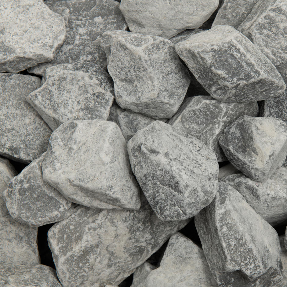 Ice blue rocks 50-70mm up-close dry