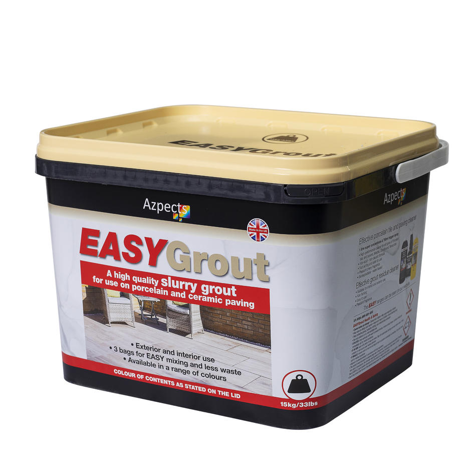 Azpects Porcelain Paving Grout, Crema 15kg Tub