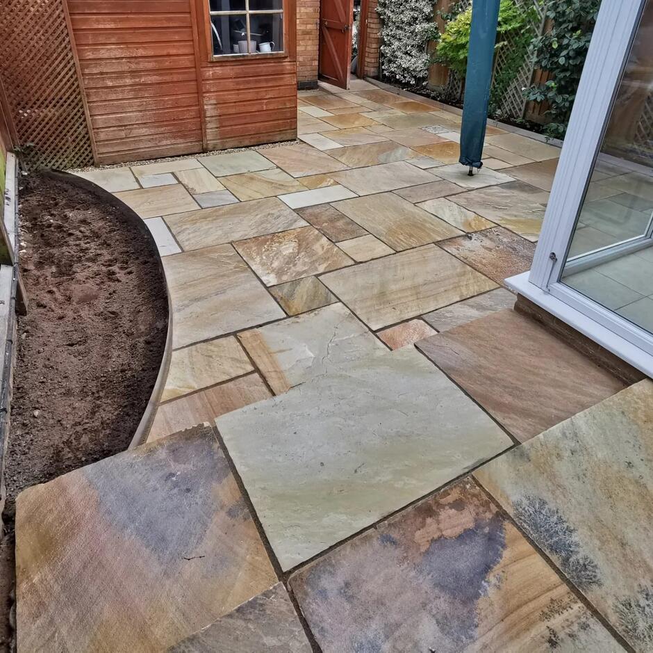 Golden Fossil Sandstone Paving