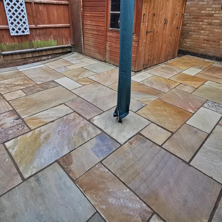 Golden Fossil Sandstone Paving