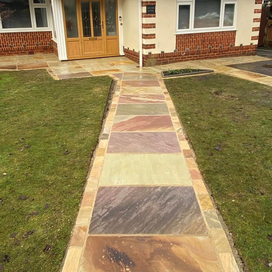 Golden Fossil Sandstone Paving