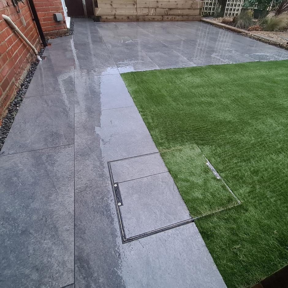 grey black sienna garden paving slabs