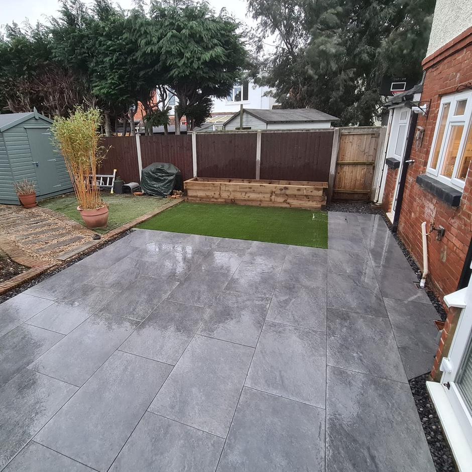 grey black sienna garden paving slabs