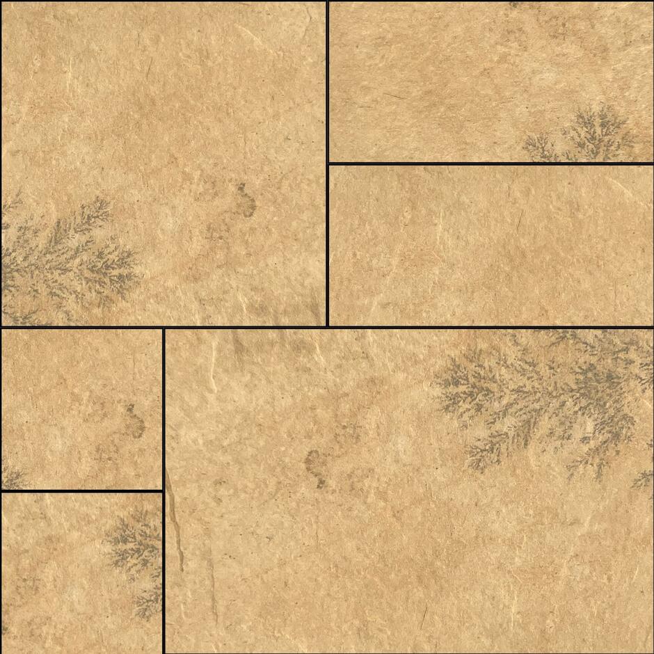 'Natural' Golden Fossil Porcelain Paving patio pack