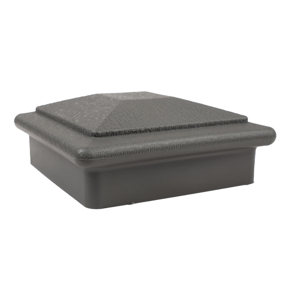 Wessex composite fencing slotted post cap, tungsten grey