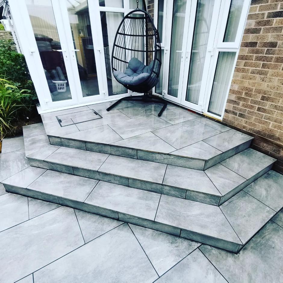 Sienna™ Jupiter Grey Porcelain Paving slabs