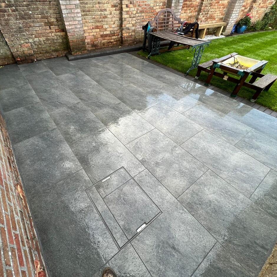 grey black sienna garden paving slabs