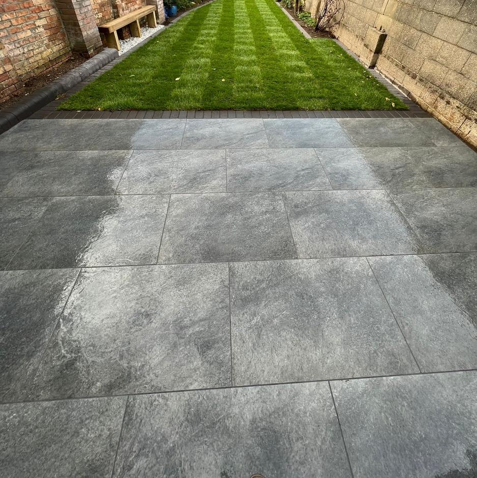 grey black sienna garden paving slabs