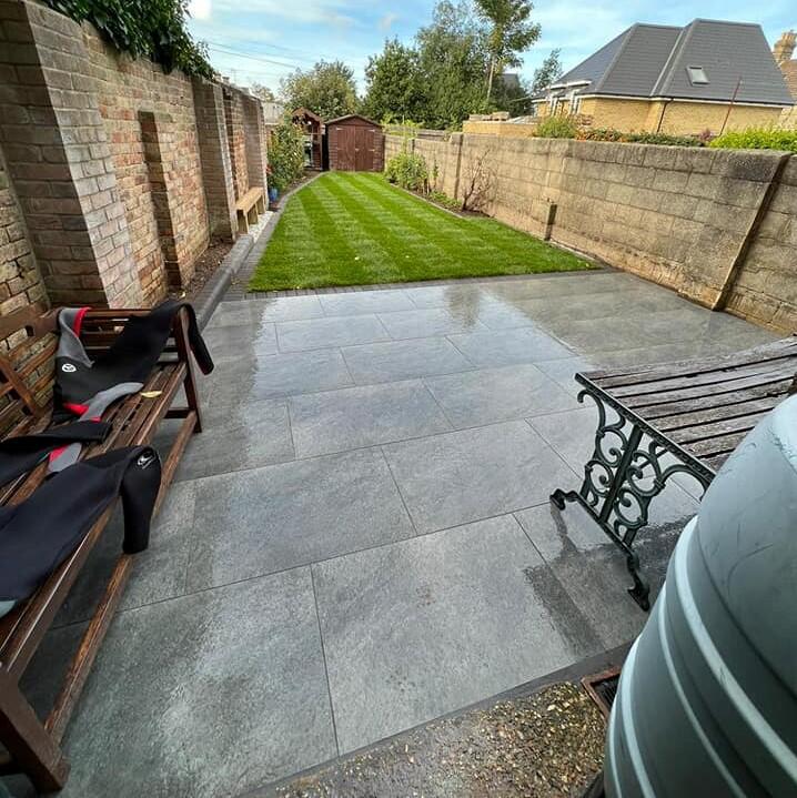 grey black sienna garden paving slabs