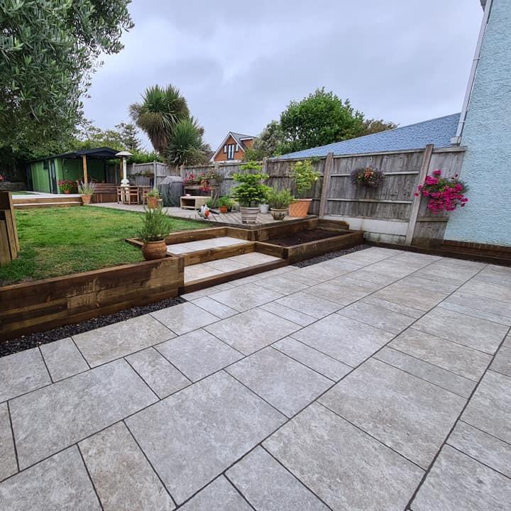 Travertine Beige Weathered Porcelain Paving