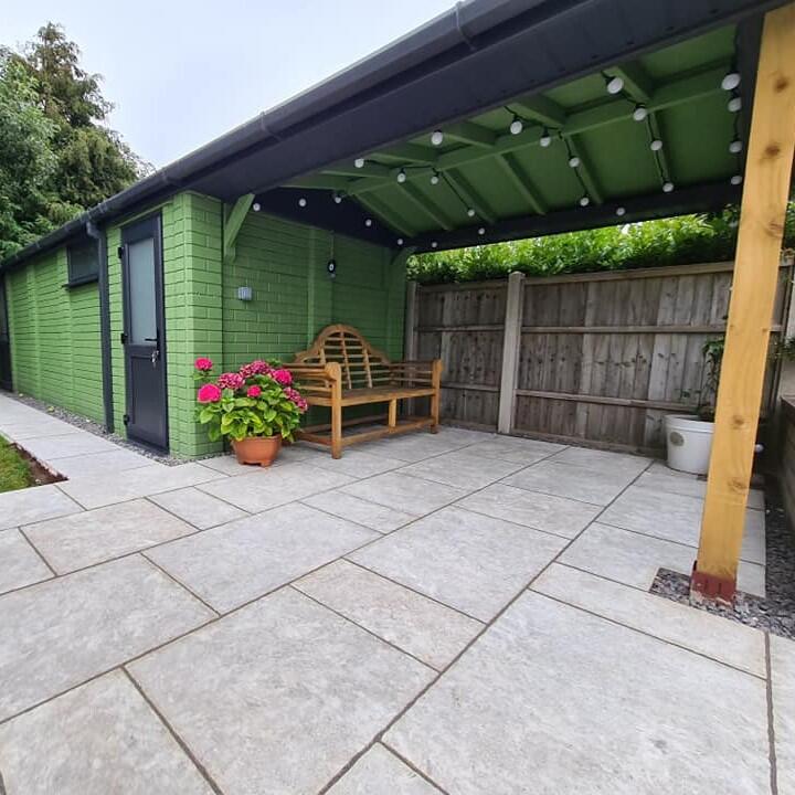 Travertine Beige Weathered Porcelain Paving