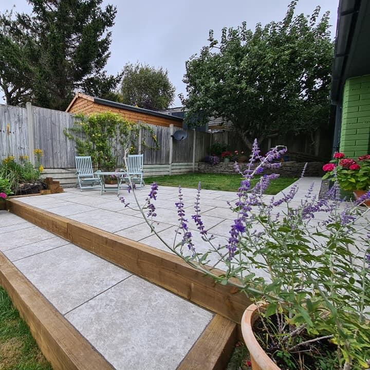 Travertine Beige Weathered Porcelain Paving