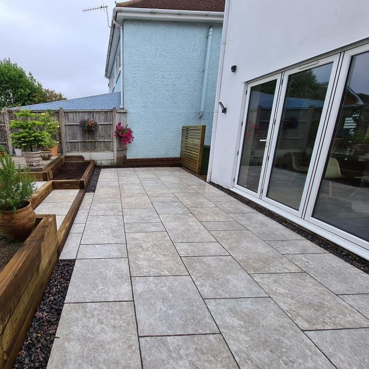 Travertine Beige Weathered Porcelain Paving