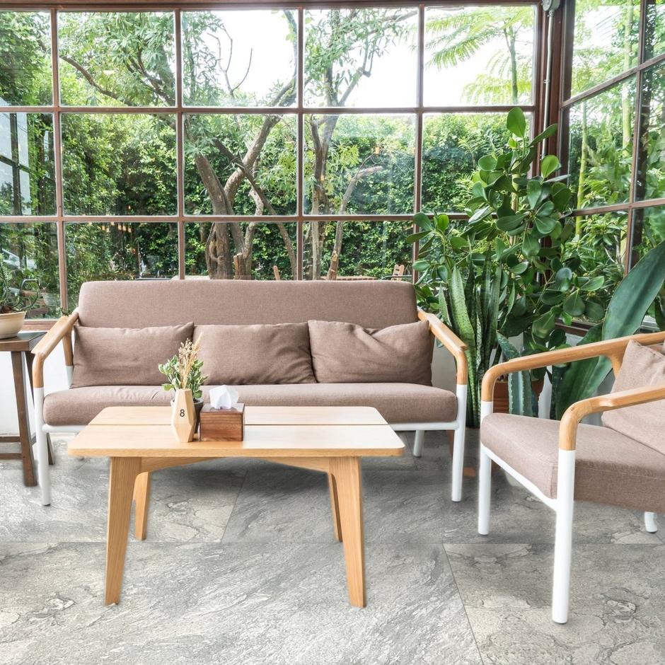 Celestial Meteor light grey Porcelain Paving garden patio slab