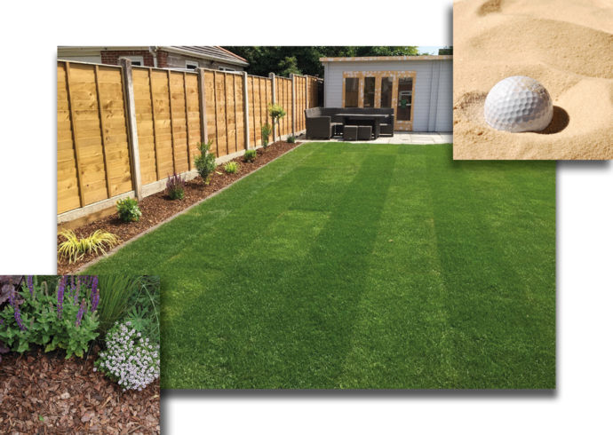 Landscaping. soils, mulches, turf grass, landscaping tools