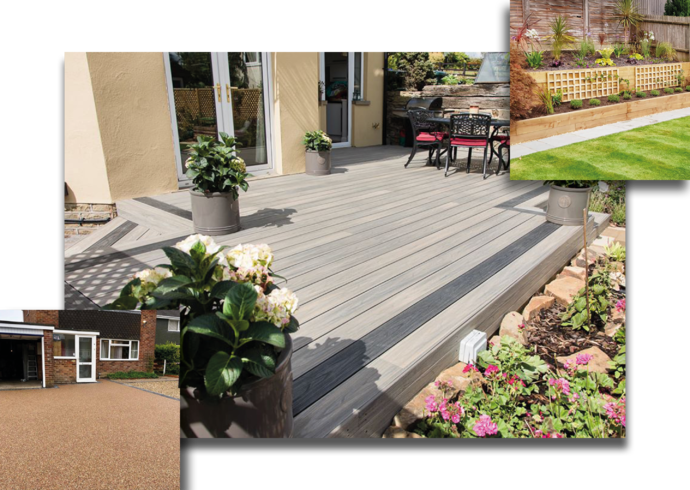 Composite Decking supplies, railway sleepers and resin bound aggregates 