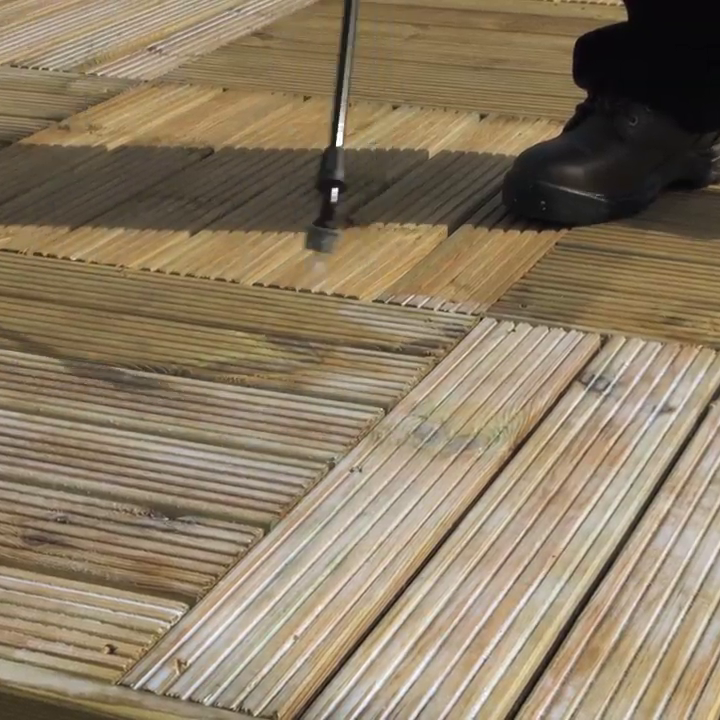 Azpects EasySeal Deck Protect being sprayed onto decking