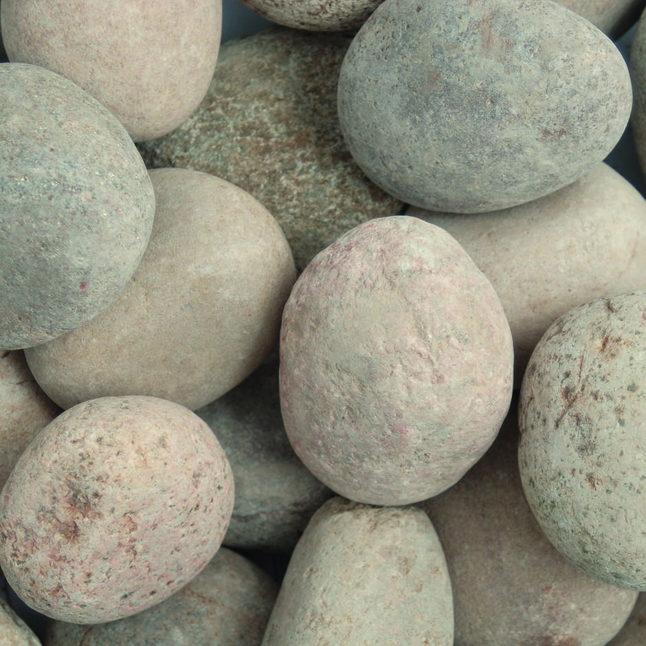 Scottish Cobbles 80-120mm dry natural stones for back garden