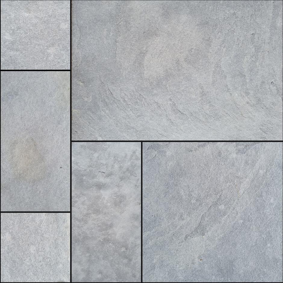 dove grey square edge limestone paving patio pack