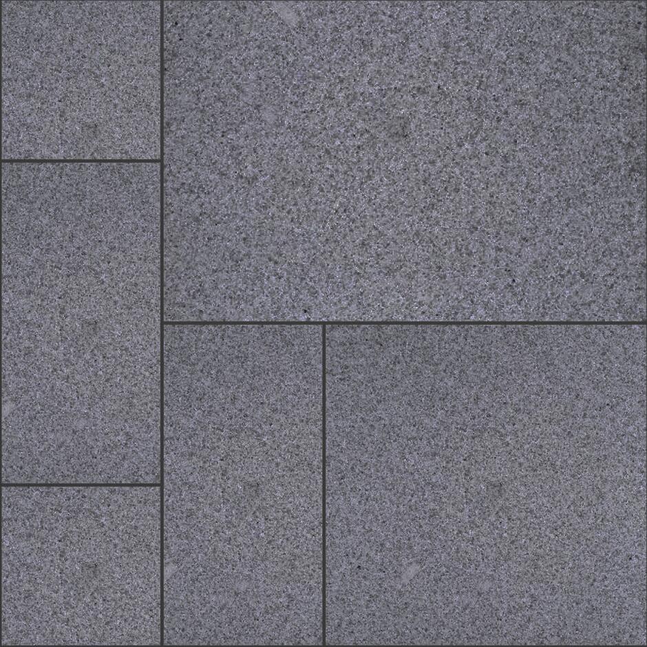 Dusky grey granite paving slabs as mixed size patio pack