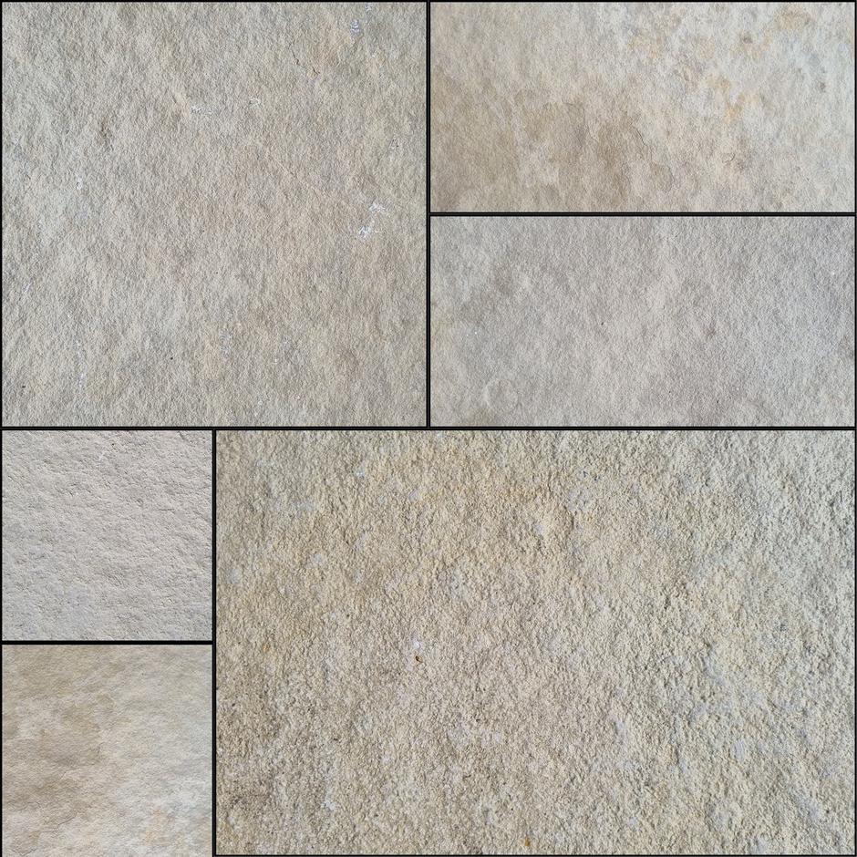 weathered citron limestone paving patio pack laying guide