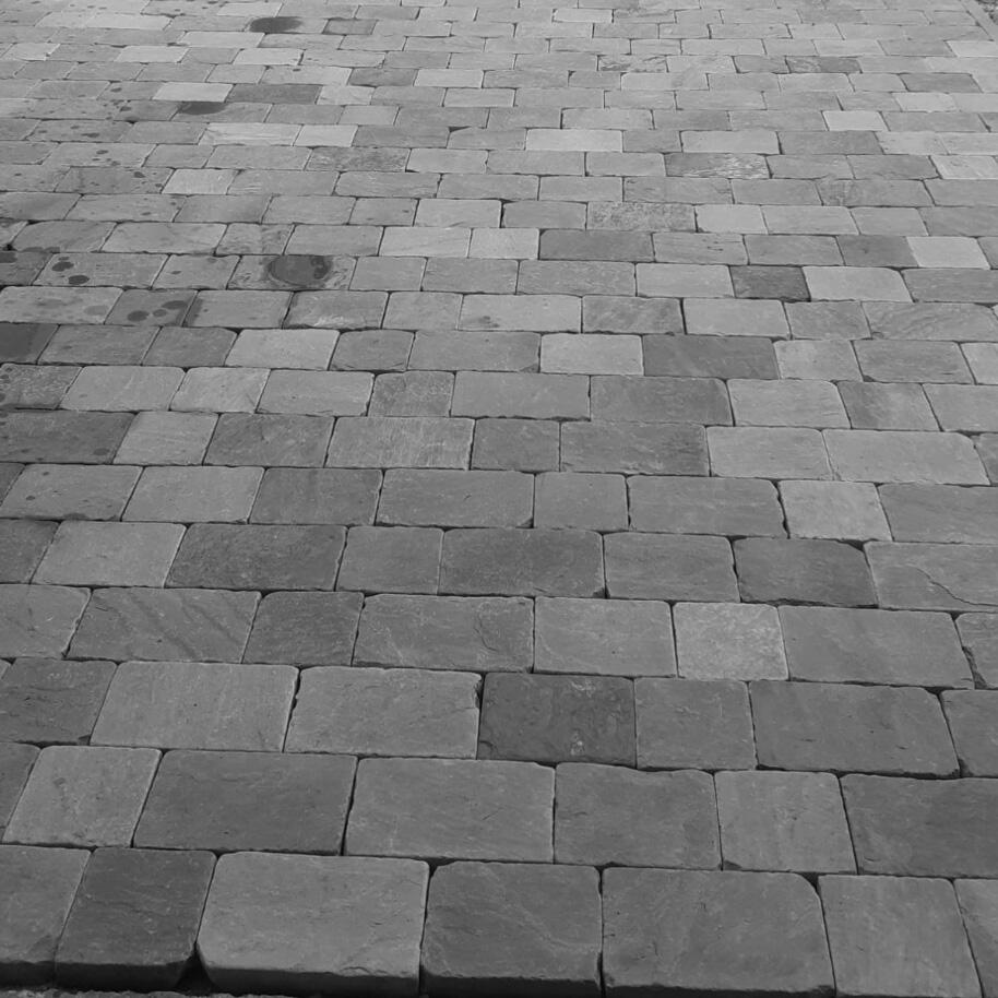 umbra kandla grey sandstone block paving