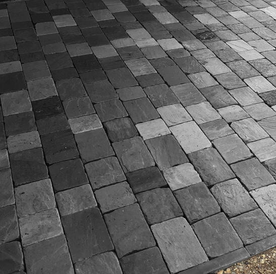 Havana Sandstone Block Paving natural sagar black grey sandstone slabs