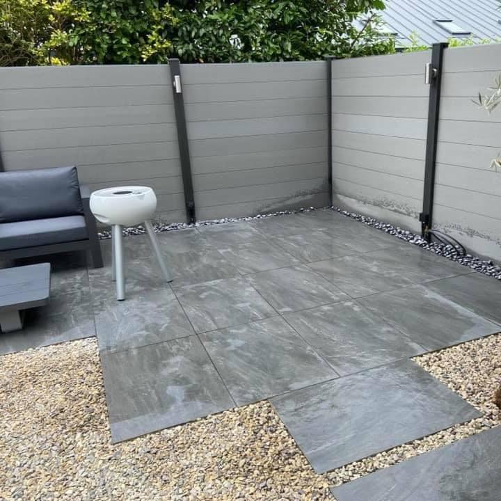 Wessex® Composite Fencing Board; light grey garden fence boards