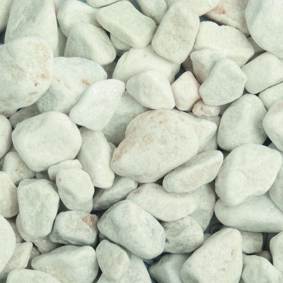 Spanish White  Pebbles  20 40mm Stone  Zone Landscaping 