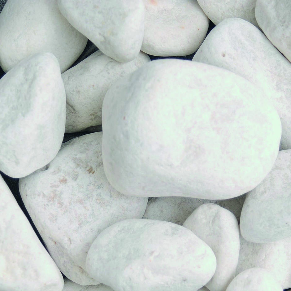 40-90mm spanish white cobbles up-close dry