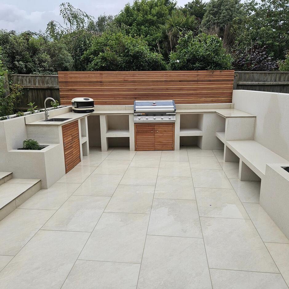Sienna™ Quartz White Porcelain Paving, white porcelain paving stones